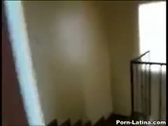 Spunky Latina hoe is acting like a real cowgirl while riding her boyfriend's wet penis.